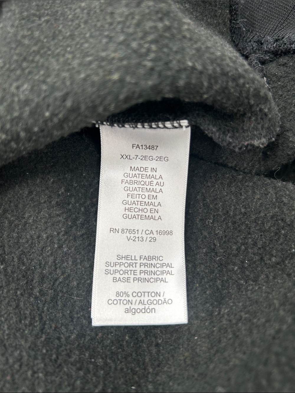 Lacoste Black Crewneck Sweatshirt with White Sleeve Tape Stripe Band Fleece XXL - Picture 11 of 13